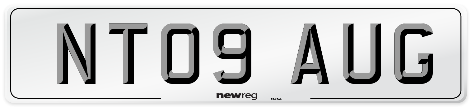 NT09 AUG Number Plate from New Reg
